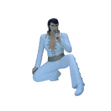 Elvisdouble  kniend lebensgroß
