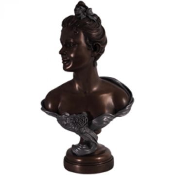 französische Büste Bronze lebensgroß