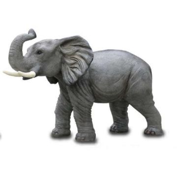 Elefant klein mit Stoßzahn lebensgroß