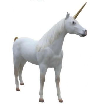 Pferd Einhorn mit Naturhaar lebensgroß