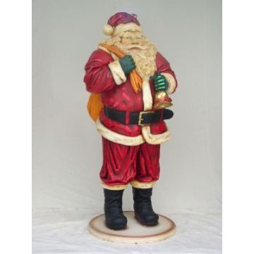 Weihnachtsmann mit Glöckchen lebensgroß