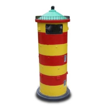 Leuchtturm gelb-rot klein verkleinert