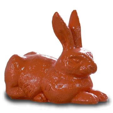 Liegender Hase orange lebensgroß