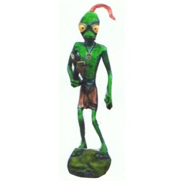 Alien mit Keule klein lebensgroß