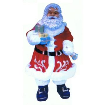 Fröhlicher Weihnachtsmann lebensgroß