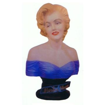 Marilyn Büste blau lebensgroß