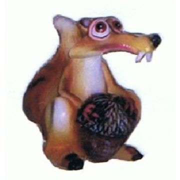 Kleines Säbelzahneichhörnchen mit Eichel Scrat lebensgroß