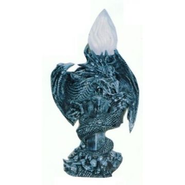 Kleine Drachenstehlampe mit Fackelglas verkleinert