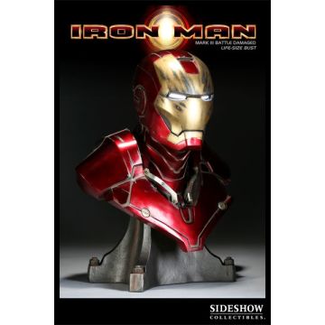 Iron Man Battle Damaged Büste Marvel lebensgroß