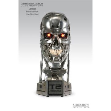 Terminator T-800 Büste - Endoskelett Combat Version verkleinert