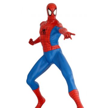 Spiderman Comic Statue mit Metallplatte - Marvel lebensgroß