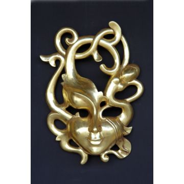 Erotik Maske Gold vergrößert