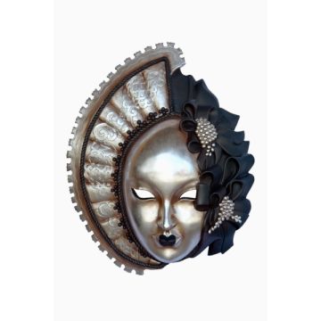 Maske Stella Silber-Schwarz vergrößert