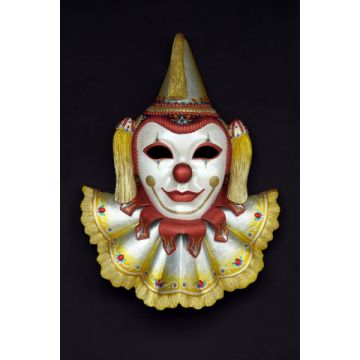 Maske Buffone Bunt vergrößert