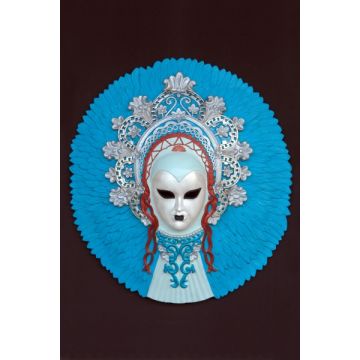 Maske Ombra Blau lebensgroß