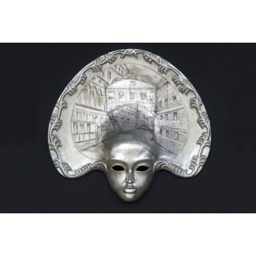Maske Laguna Silber lebensgroß