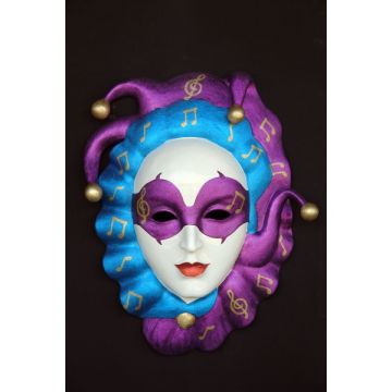 Maske Gianduia Blau-Lila vergrößert