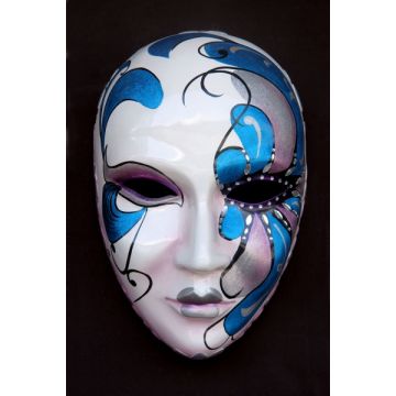 Maske Pantalone Blau Groß vergrößert
