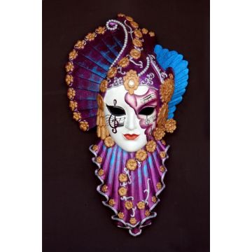 Maske Onda Lila lebensgroß