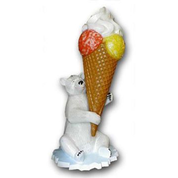Eisbär mit Eistüte 2 tlg. verkleinert