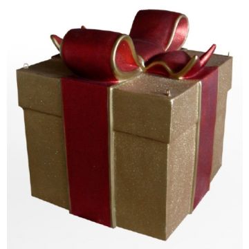 Weihnachtsgeschenk mit Schleife lebensgroß