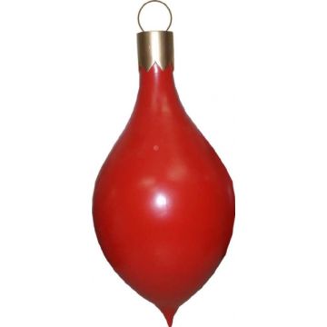 Längliche Weihnachtskugel Rot vergrößert