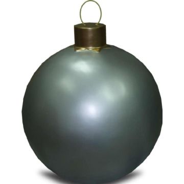 Weihnachtskugel ohne Struktur Klein Silber vergrößert