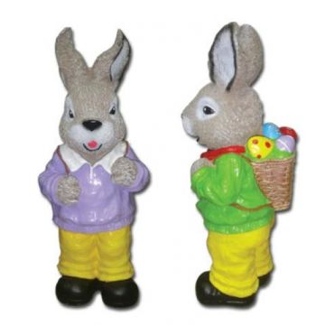 Osterhase mit Kiepe vergrößert