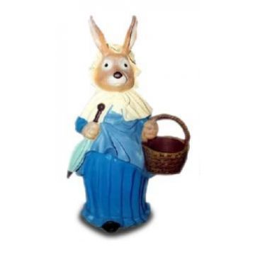 Osterfrau mit blauem Kleid vergrößert