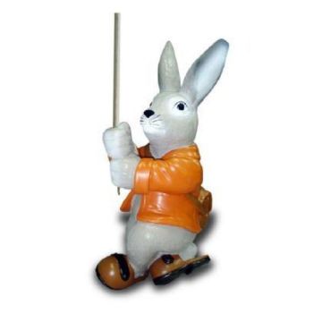 Osterhasenschüler orange hängend lebensgroß