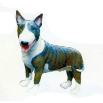 Kampfhund Bullterrier lebensgroß