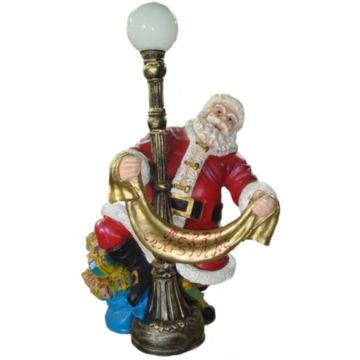 Weihnachtsmann an Lampe, elektrisch beleuchtet verkleinert
