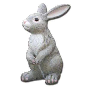 Grauer Osterhase Medium  vergrößert