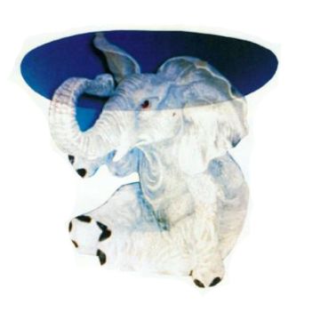 Glastisch mit Elefant verkleinert