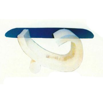 Glastisch mit moderner Kunst keine Angabe