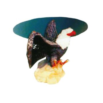 Glastisch mit Weißkopfseeadler lebensgroß