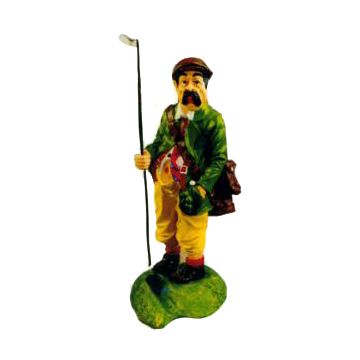 Golf Caddy mit Tasche am Loch klein verkleinert