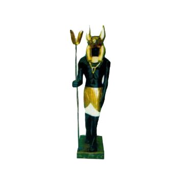 stehender Ägypter farbig gold verkleinert