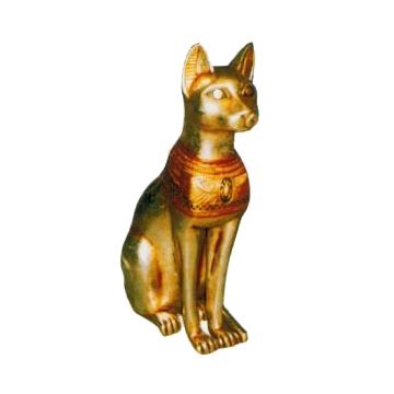 goldene große ägyptische Katze lebensgroß