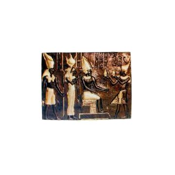 Wandgemälde Ägypten gold bronze lebensgroß