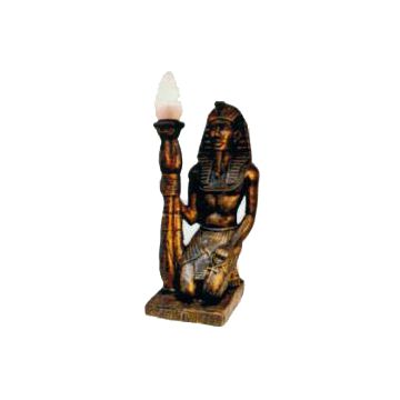 bronzefarbener Ägypter mit Fackel als Lampe verkleinert