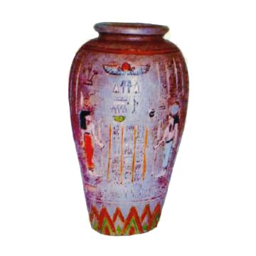 ägyptische Vase rosa lebensgroß