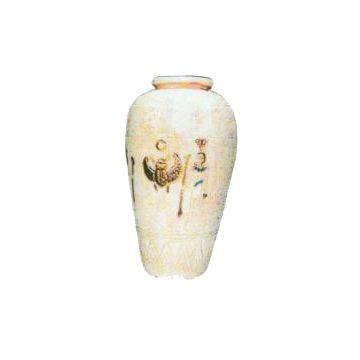 ägyptische Vase beige lebensgroß