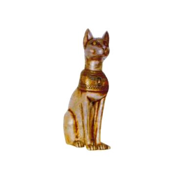 große goldfarbene Katze Ägypten lebensgroß