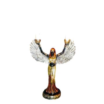 Ägypterin als Kerzenständer für 2 Kerzen verkleinert