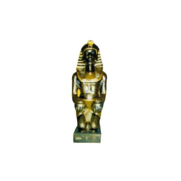 kniender Ägypter mit Opfergaben gold verkleinert