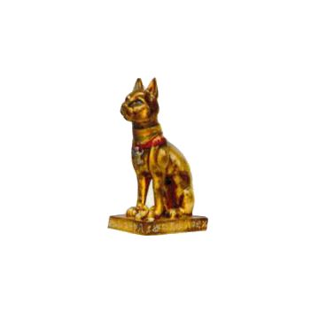 kleine ägyptische katze in gold verkleinert