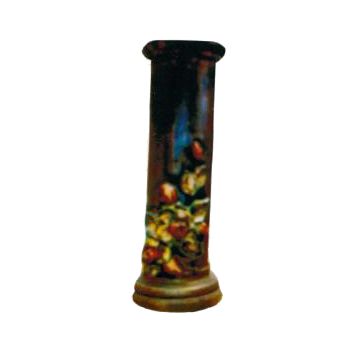 runde kleine Säule mit Blumenmuster lebensgroß