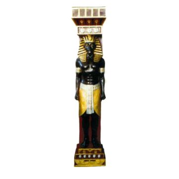 große ägyptische Säule mit Pharao lebensgroß