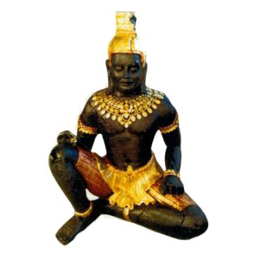 Mayafigur groß mit Goldbemalung lebensgroß
